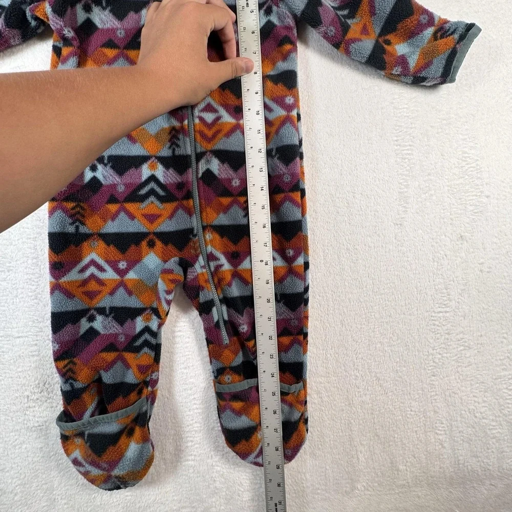 Columbia Snowsuit Girls 18-24 Months Multicolor Fleece Hooded Footed Bunting